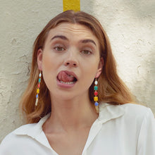 Load image into Gallery viewer, Enamel Drop Earrings - Love