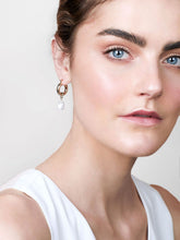 Load image into Gallery viewer, Pearl Hoop Earrings - Sara