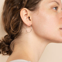 Load image into Gallery viewer, 14K White Gold Hoop Earrings - Large Hoops