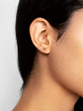 Load image into Gallery viewer, 14K Gold Ball Earrings - Mini Sphere Yellow
