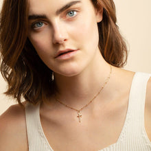 Load image into Gallery viewer, Gold Cross Necklace - Edna
